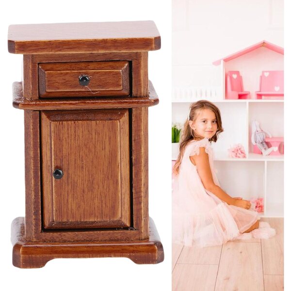 Cassettiera miniatura in legno di betulla per casa delle bambole scala 1:12