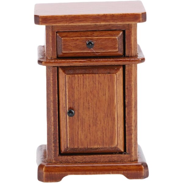 Cassettiera miniatura in legno di betulla per casa delle bambole scala 1:12