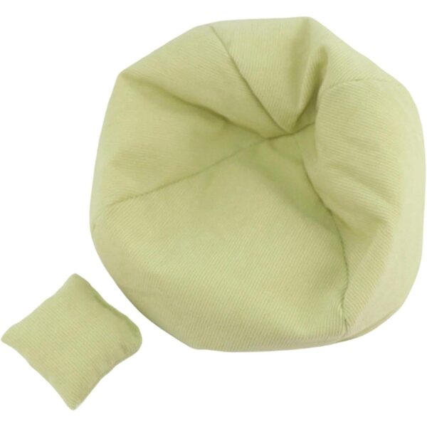 Mini Divano in Tessuto per Casa delle Bambole 1/12 - Accessorio Decorativo Verde