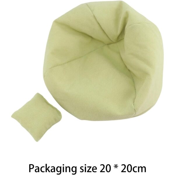 Mini Divano in Tessuto per Casa delle Bambole 1/12 - Accessorio Decorativo Verde