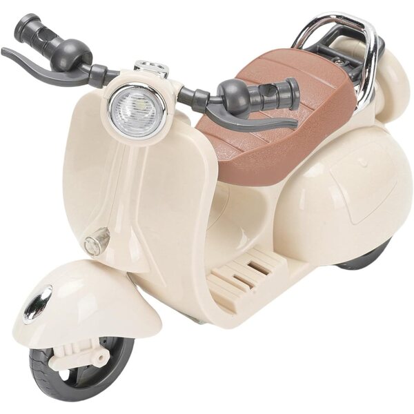 Bewinner Scooter Elettrico per Bambole con Luci e Musica, Giocattolo Compatibile in ABS