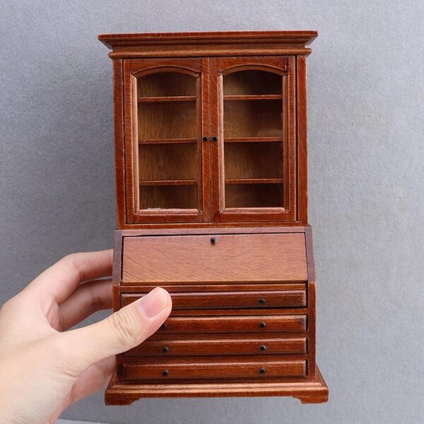 Set Miniature Tavolo e Sedie 1:12 in Legno per Casa delle Bambole e Decorazioni