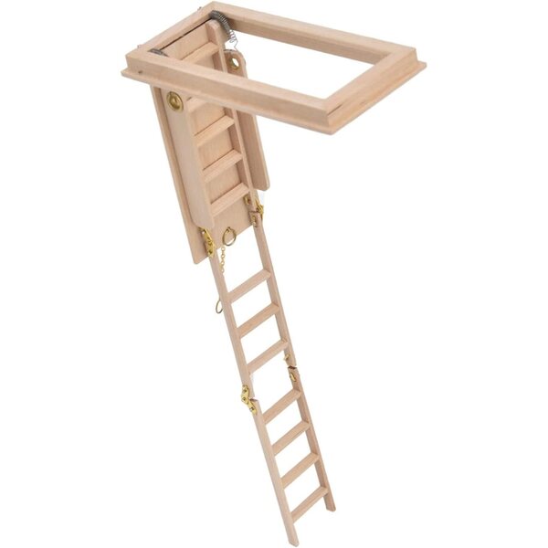 Klappbare Puppenhausleiter aus Holz 1:12 aus hochwertiger Birke
