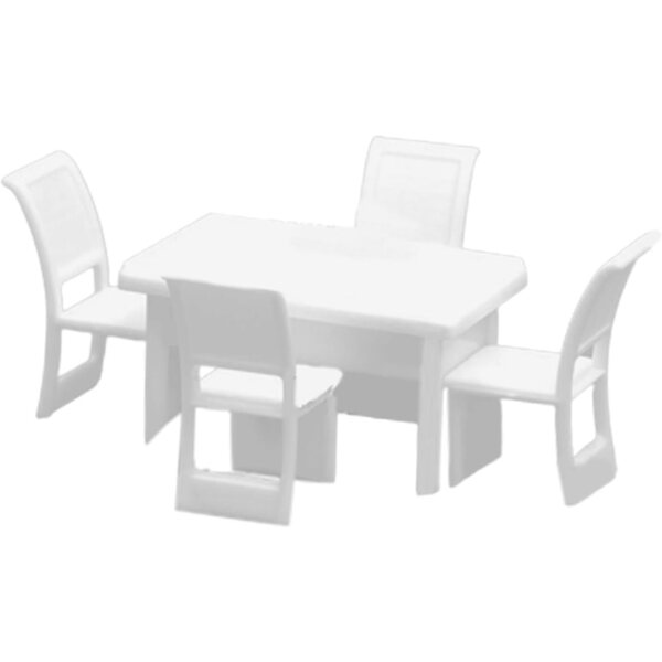 Set mobili in miniatura 1:50 tavolo e 4 sedie per case delle bambole e paesaggi