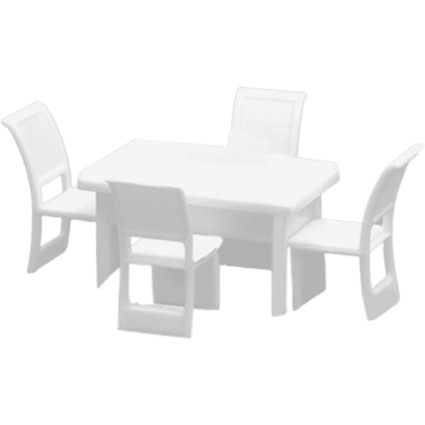 Miniaturmöbelset 1:50 Tisch und 4 Stühle für Puppenhäuser und Landschaften
