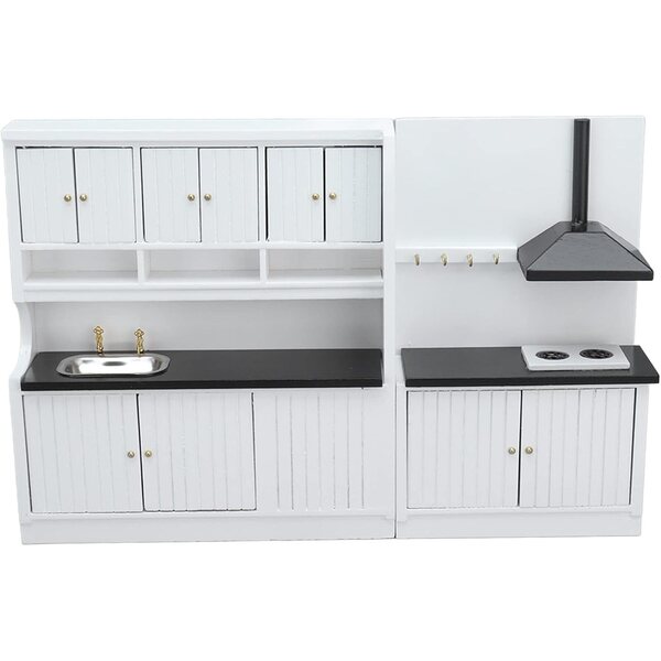Cucina Miniatura in Legno per Casa delle Bambole 1:12 Mobiletto e Cappa Rcniso