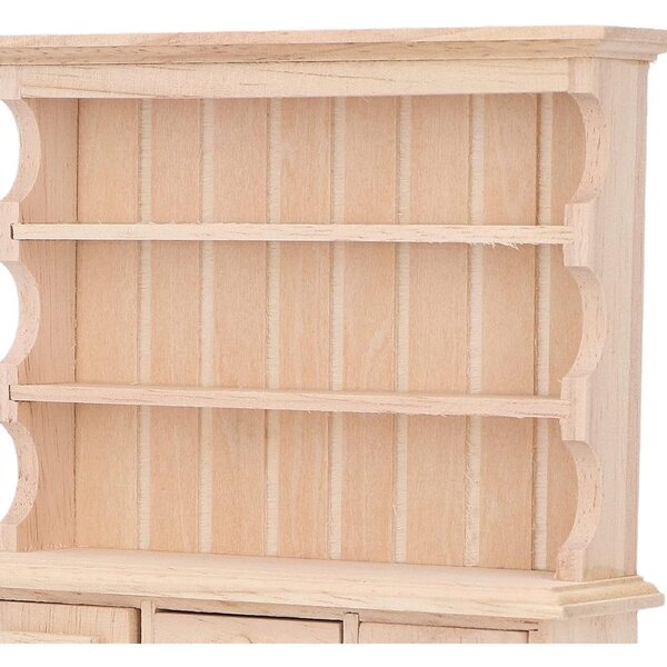 Rustikaler Holzschrank für ein Puppenhaus im Maßstab 1:12, detailliertes Bücherregal und perfektes Geschenk