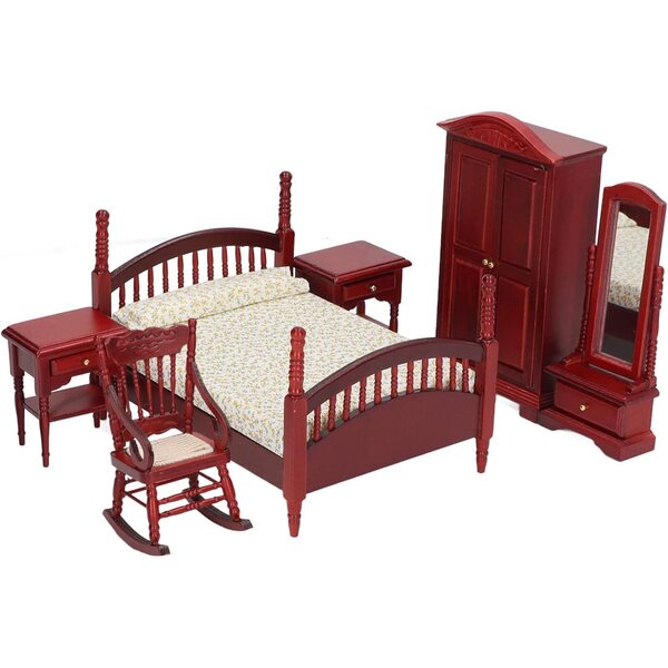 Set mobili per casa delle bambole 1:12 in legno di betulla, stile vintage retrò