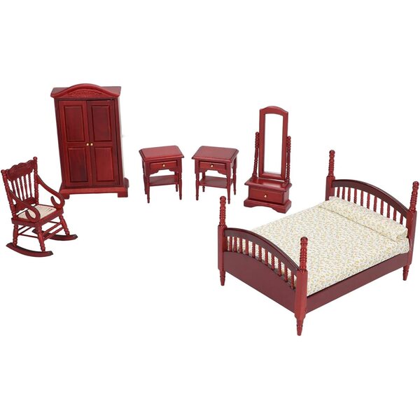 Set mobili per casa delle bambole 1:12 in legno di betulla, stile vintage retrò