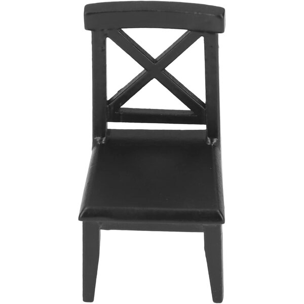 Sedia in legno miniatura betulla stile classico per casa delle bambole 1:12