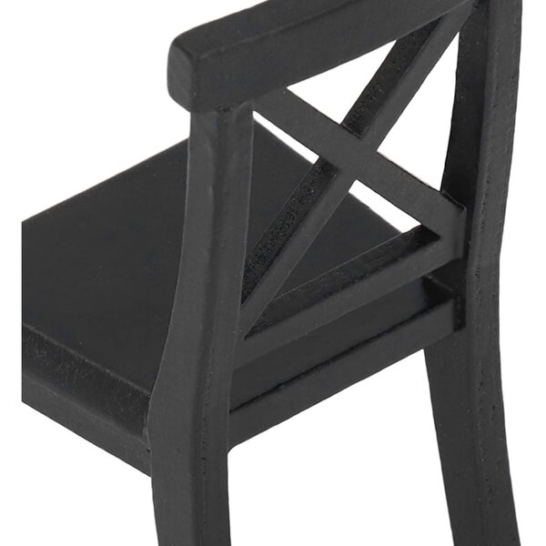 Sedia in legno miniatura betulla stile classico per casa delle bambole 1:12
