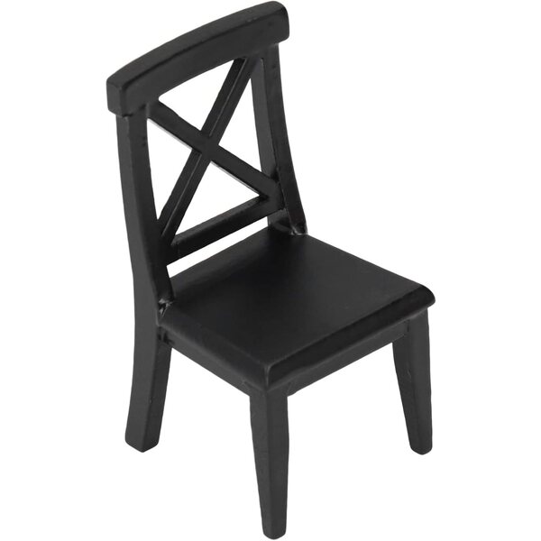Sedia in legno miniatura betulla stile classico per casa delle bambole 1:12
