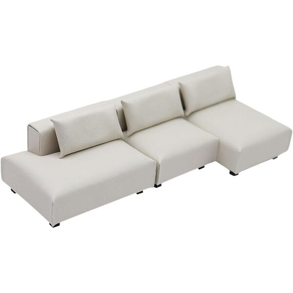 Luwecf Puppenhaus-Miniatursofa aus Polypropylen, realistisches Design