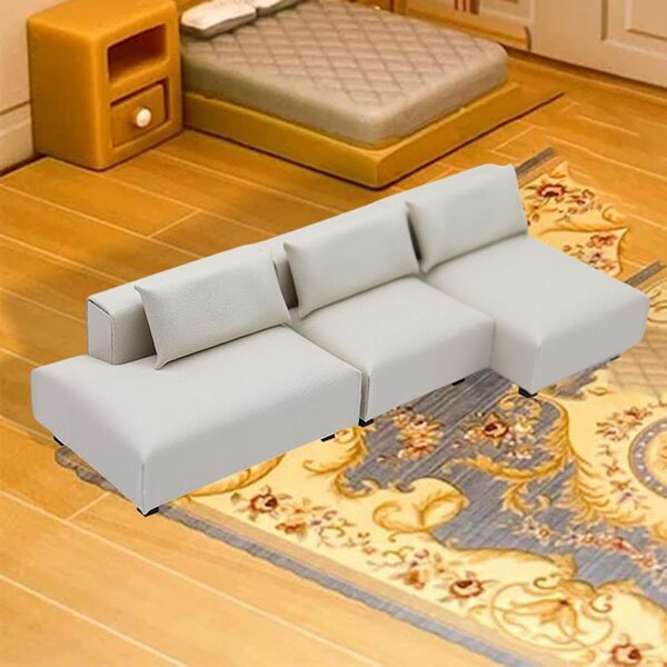 Luwecf Puppenhaus-Miniatursofa aus Polypropylen, realistisches Design