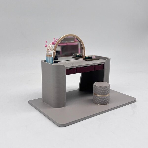 Tavolo da Toeletta Miniatura per Casa delle Bambole 12x5x11,5 cm blloocod
