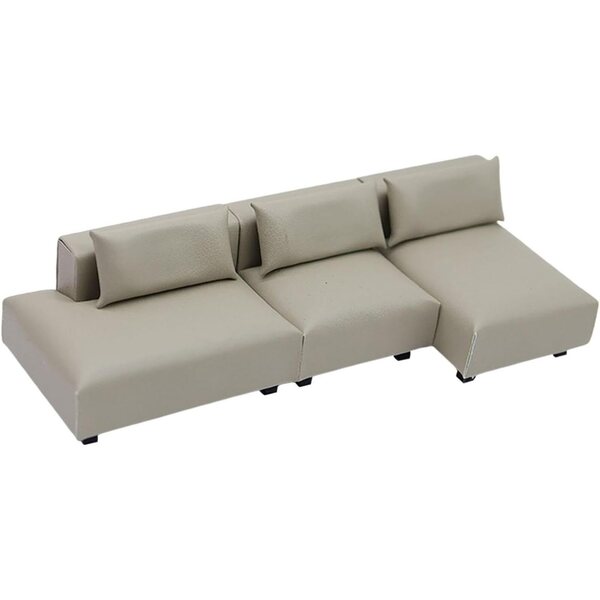 Miniatur-Sofa für Puppenhaus TTETTZ, realistisches und kompaktes Design, Grau