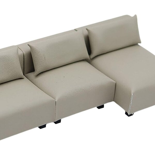 Miniatur-Sofa für Puppenhaus TTETTZ, realistisches und kompaktes Design, Grau