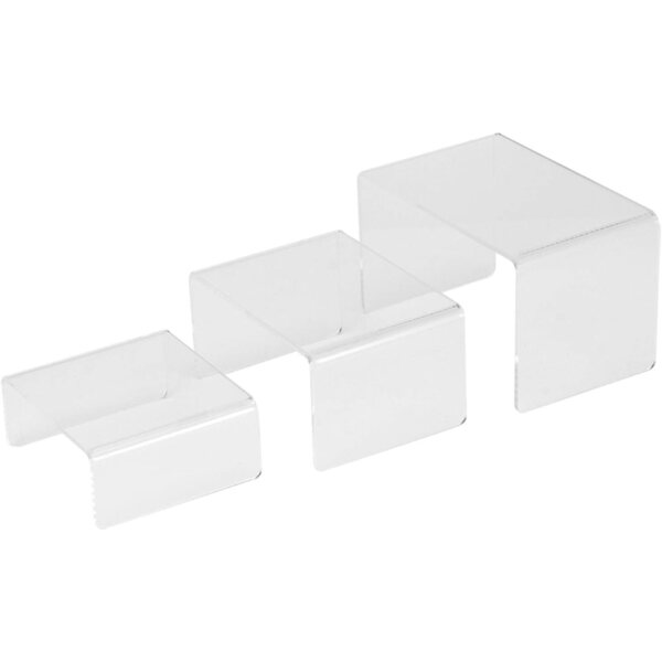 Omabeta Set 3 Supporti Acrilico Trasparente per Esposizione Figure, Gioielli e Decorazioni