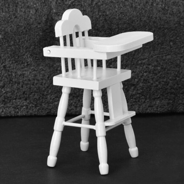 Sedia da Pranzo in Miniatura 1:12 in Legno per Casa delle Bambole Decorativa e Realistica