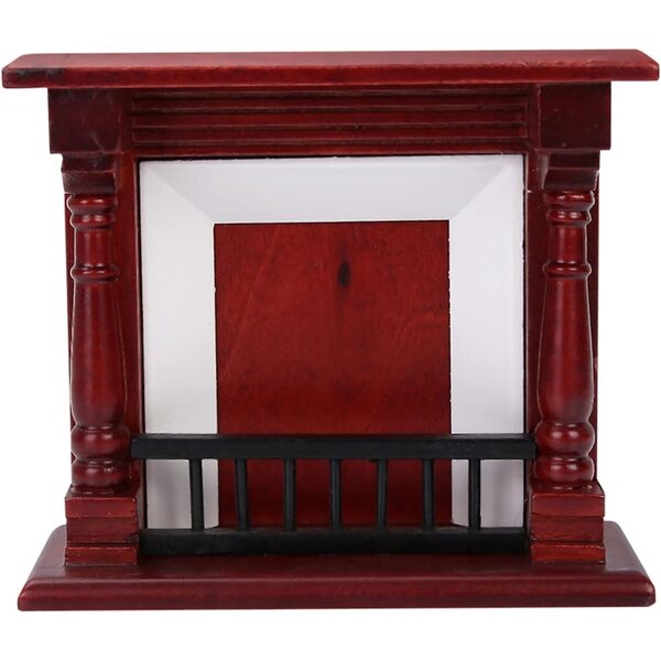 Caminetto in Miniatura in Legno di Rosa Scala 1:12 per Casa delle Bambole