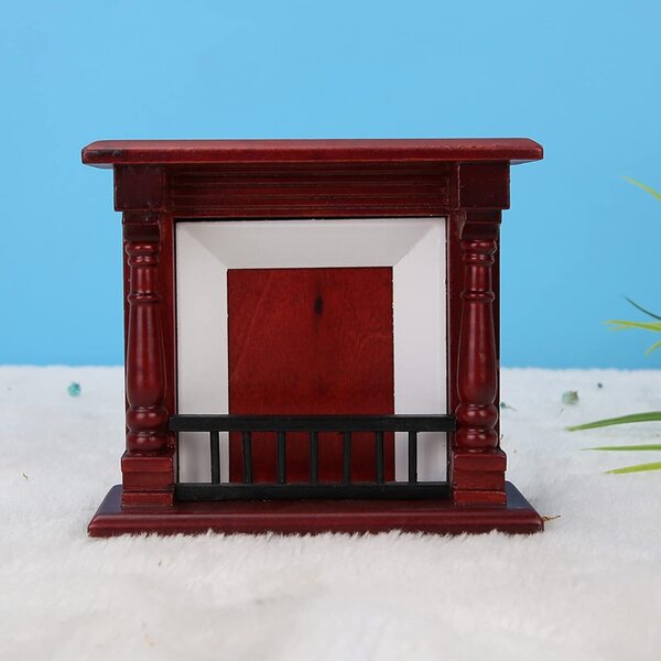 Caminetto in Miniatura in Legno di Rosa Scala 1:12 per Casa delle Bambole
