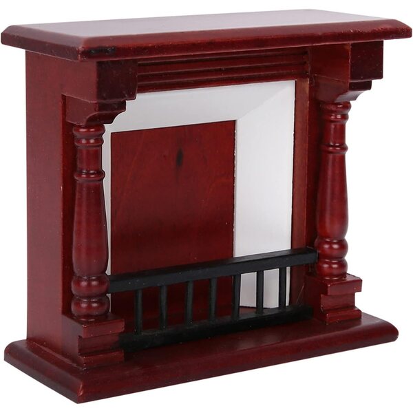 Caminetto in Miniatura in Legno di Rosa Scala 1:12 per Casa delle Bambole