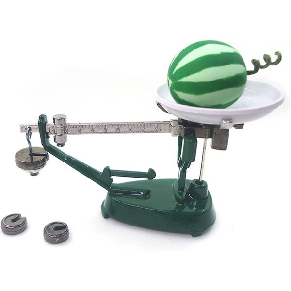 Vintage Metallwaage für Puppenhaus 1/12 – dekorative Miniatur-Masyrte