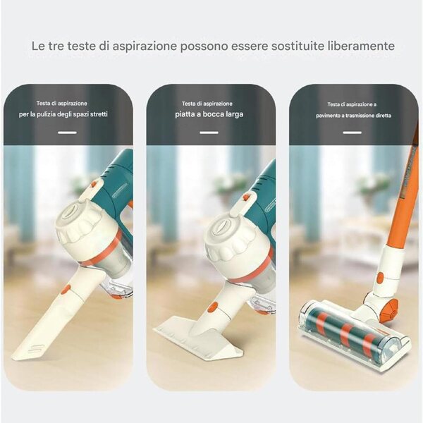 Aspirapolvere giocattolo per bambini con luci e suoni, set pulizia interattivo