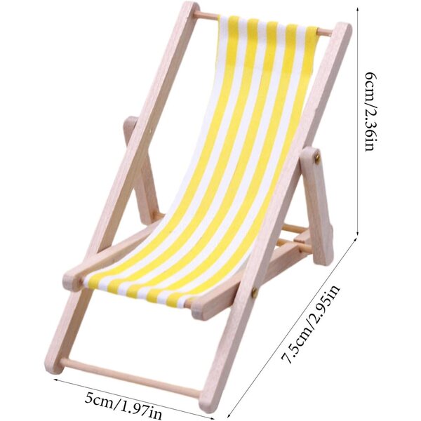 Mini-Klappgarten-Loungesessel aus Holz und Stoff – vielseitige Dekoration
