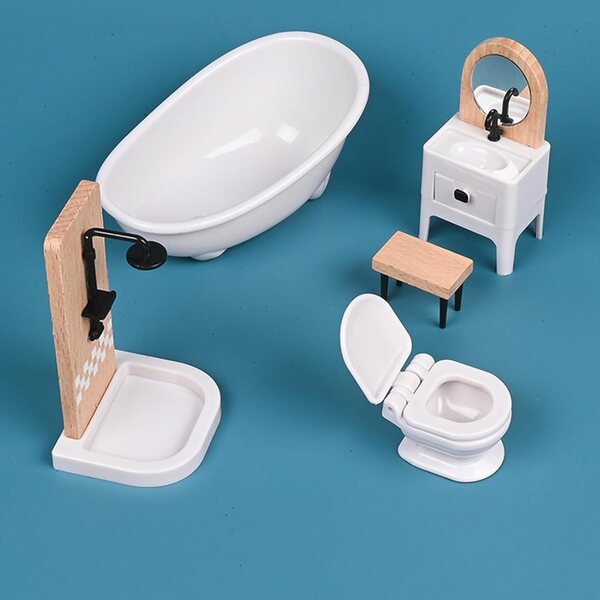 Mobili in Legno per Casa delle Bambole – Set Arredamento Miniatura Sicuro e Realistico