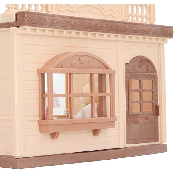 Hasen-Puppenhaus-Set mit Möbeln 1:12 und Hase aus sicherem ABS-Kunststoff
