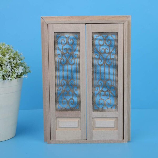 Naroote Mini Porta in Legno per Casa delle Bambole - Decorazione Sicura e Creativa
