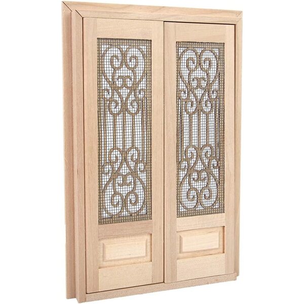 Naroote Mini Porta in Legno per Casa delle Bambole - Decorazione Sicura e Creativa