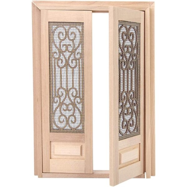 Naroote Mini Porta in Legno per Casa delle Bambole - Decorazione Sicura e Creativa