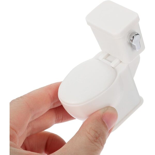 HEMOTON Mini Toilette Bianca Realistica per Casa delle Bambole 6x5,5 cm