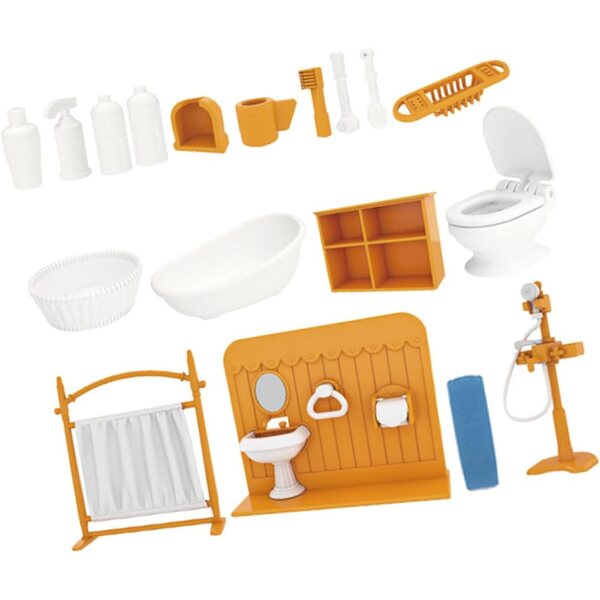 HEMOTON Set Mobili Bagno Miniatura per Casa delle Bambole, Realistici e Portatili
