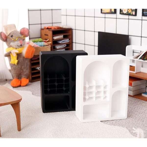 1:12 Puppenhaus Mini-Bücherregal, realistische Dekoration für Bühnenmöbel