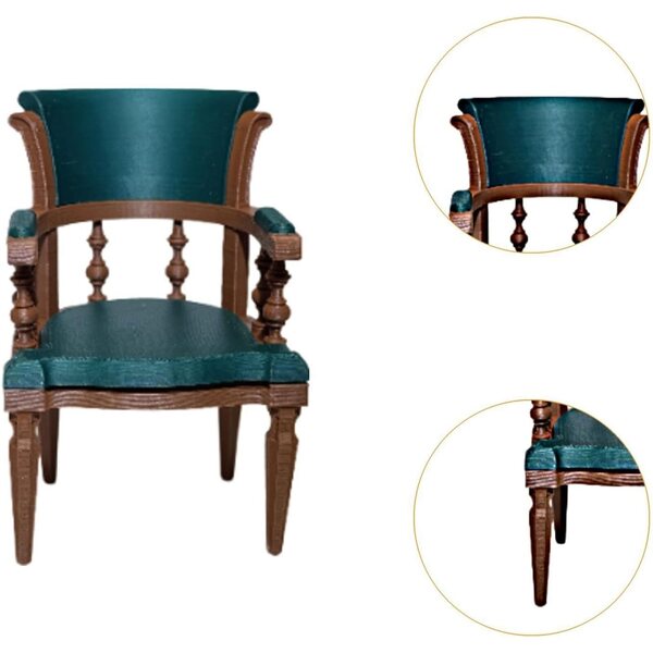 Set di sedie americane in miniatura 1:12, modello poltrona vintage per case delle bambole