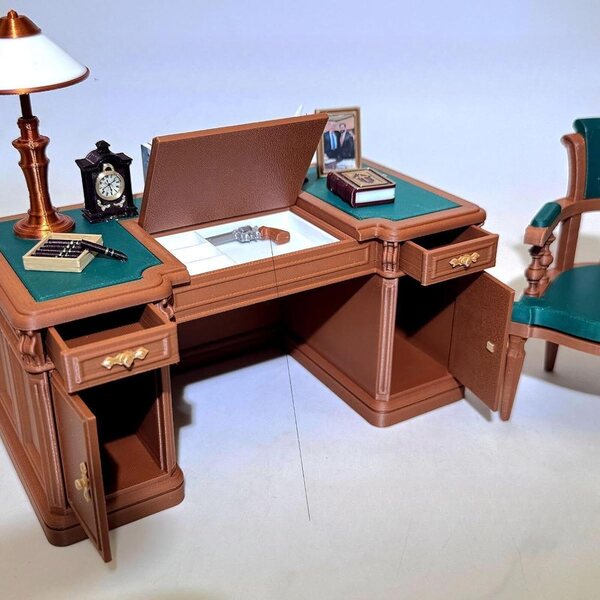 Set di sedie americane in miniatura 1:12, modello poltrona vintage per case delle bambole
