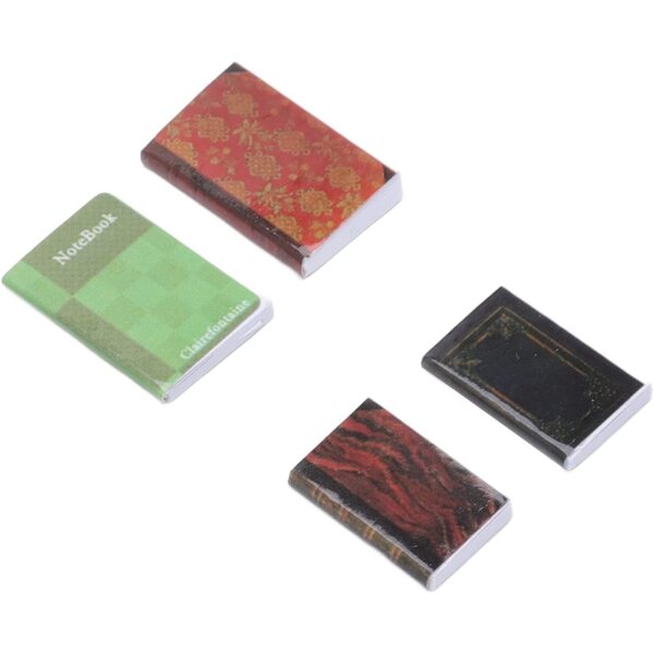 Chrees Mini libri decorativi per casa delle bambole - Set 8 pezzi in carta colorata