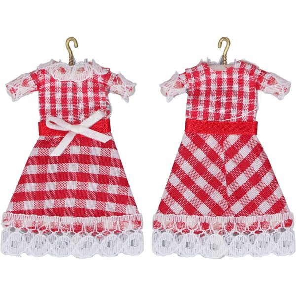 Chrees 2 vestiti miniatura in tessuto per casa delle bambole 1/12, vivaci e resistenti