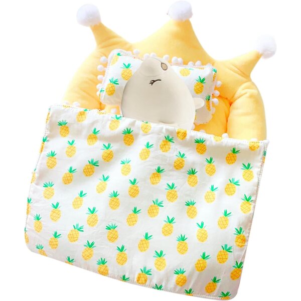Plüschbettwäsche für 20-cm-Puppen, 3-teiliges Set, Komfort und Design