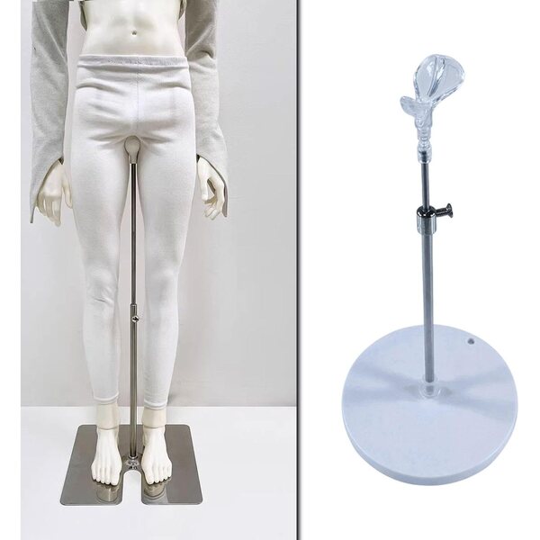 Ständer für Harilla Dolls 1/12 und 1/6, höhenverstellbar, stabile Basis, weiß