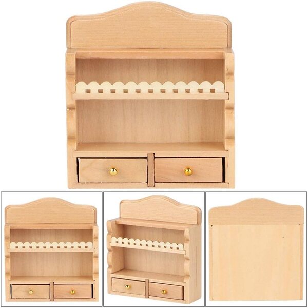 Mensola da parete in legno per casa delle bambole 1:12 - Accessorio cucina miniatura Picysa