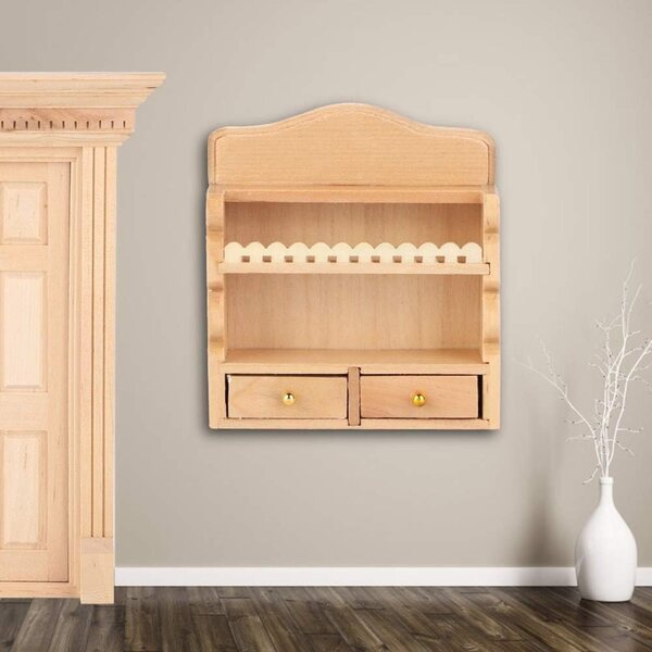 Mensola da parete in legno per casa delle bambole 1:12 - Accessorio cucina miniatura Picysa