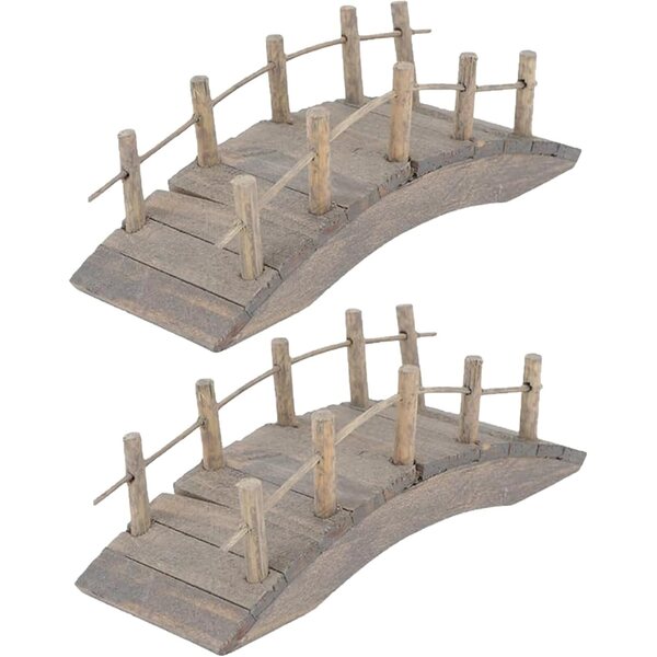 Set 2 Ponti in Legno per Case Bambole Scala 1:12 - Accessori Miniature Muzrunq