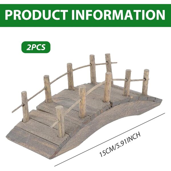 Set 2 Ponti in Legno per Case Bambole Scala 1:12 - Accessori Miniature Muzrunq