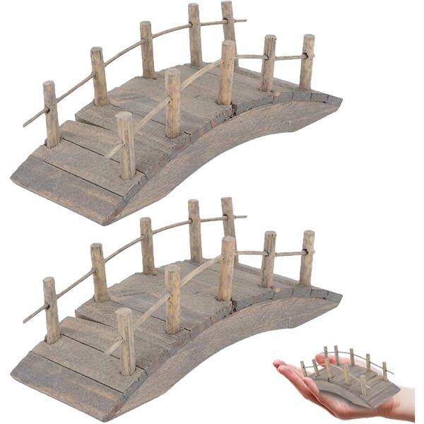 Set 2 Ponti in Legno per Case Bambole Scala 1:12 - Accessori Miniature Muzrunq