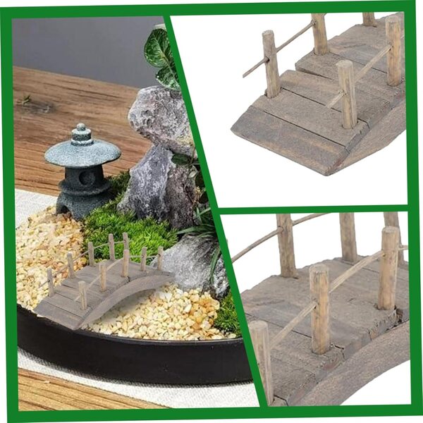 Set 2 Ponti in Legno per Case Bambole Scala 1:12 - Accessori Miniature Muzrunq