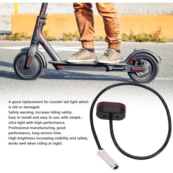 Fanale Posteriore per Scooter Elettrico M365 Aramox, Luce LED Alta Luminosità e Resistente all'Acqua